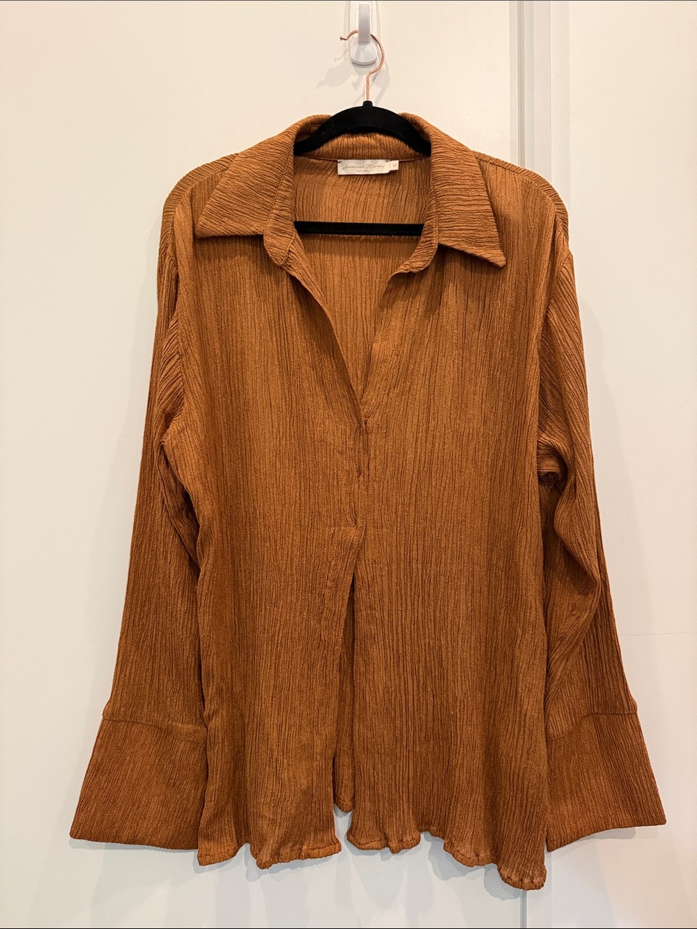 Savannah Morrow Orange Silk Avisa Bamboo Blouse